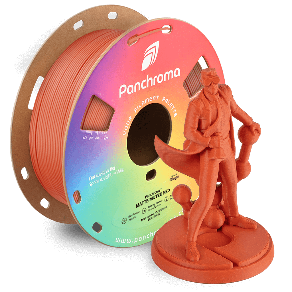 פילמנט אדום מאובק 1 ק"ג 1.75 מ"מ - Panchroma Matte PLA Muted Red (PolyTerra™ PLA)