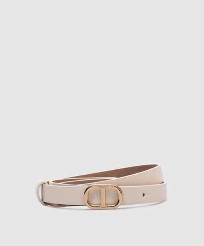 Thin reversible leather belt