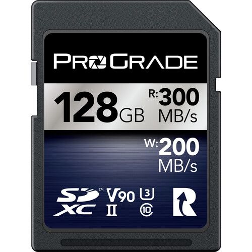 כרטיס זיכרון ProGrade 128GB SDXC UHS-II V90 Iridium