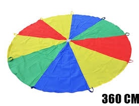 מצנח פעילות 350 ס"מ צבעוני עם ידיות