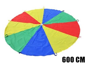 מצנח פעילות 600 ס"מ צבעוני עם ידיות
