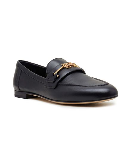 Leather loafers with horsebit
