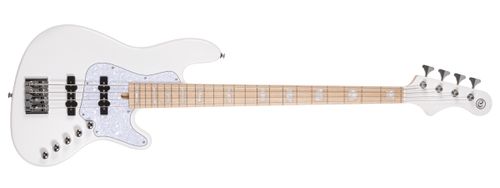 גיטרה בס אקטיבית + ארגז CORT NJS4 WHT w/case