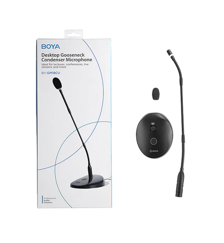 Boya-GM18CU מיקרופון קונדנסר שולחני עם זרוע גמישה לכנסים
