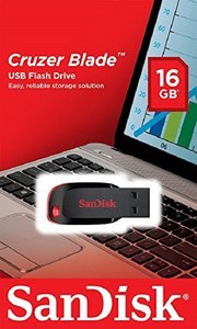 זכרון נייד USB ‏ SanDisk Cruzer Blade 16GB סנדיסק