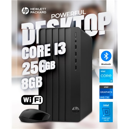 מחשב נייח HP290 G9 MT i3-13100 | 8GB | 256GB SSD | Intel UHD | WIFI | DOS | 3Y