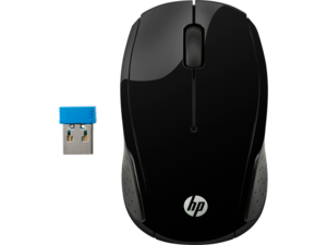 עכבר HP אופטי אלחוטי שחור - דונגל ננו 200
