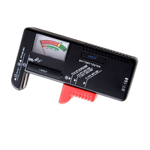 בודק סוללות אוניברסלי לסוללות AA/AAA/C/D/9V 