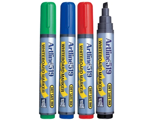 סט 4 טושים ללוח מחיק ArtLine519 - חוד קטום