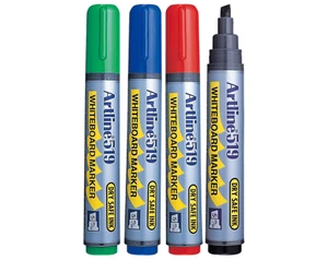 סט 4 טושים ללוח מחיק ArtLine519 - חוד קטום