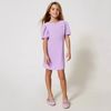Short crêpe dress with bow