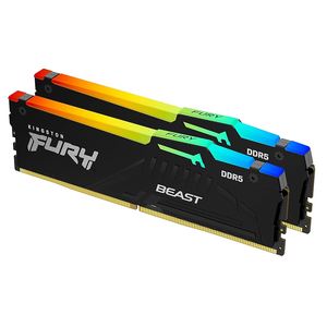 זכרון KINGSTON 32GB DDR5 6000MT/S CL36 FURY BEAST RGB BLACK