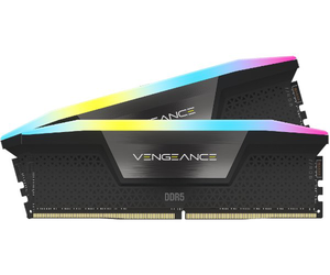 זכרון CORSAIR VENGEANCE RGB DDR5 C38 64GB DUAL צלעות קרור 2x32- 6000hz
