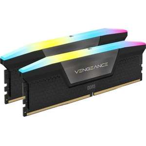 זכרון CORSAIR VENGEANCE RGB DDR5 C34 32GB DUAL צלעות קרור 2x16 7200hz