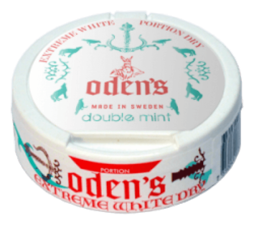 טבק לעיסה SNUS ODEN'S דאבל מנטה אקסטרים שקיקים לבנים יבשים