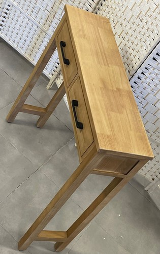 קונסולה 2 מגירות עץ מלא  80 ס