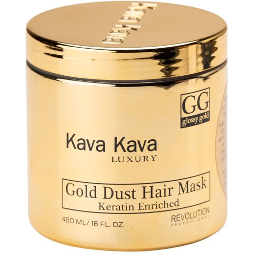 מסכת קרטין עם גרגרי זהב לשיער יבש או פגום Kava Kava קווה קווה 480 מ