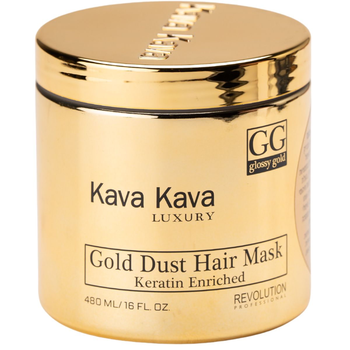 מסכת קרטין עם גרגרי זהב לשיער יבש או פגום Kava Kava קווה קווה 480 מ"ל