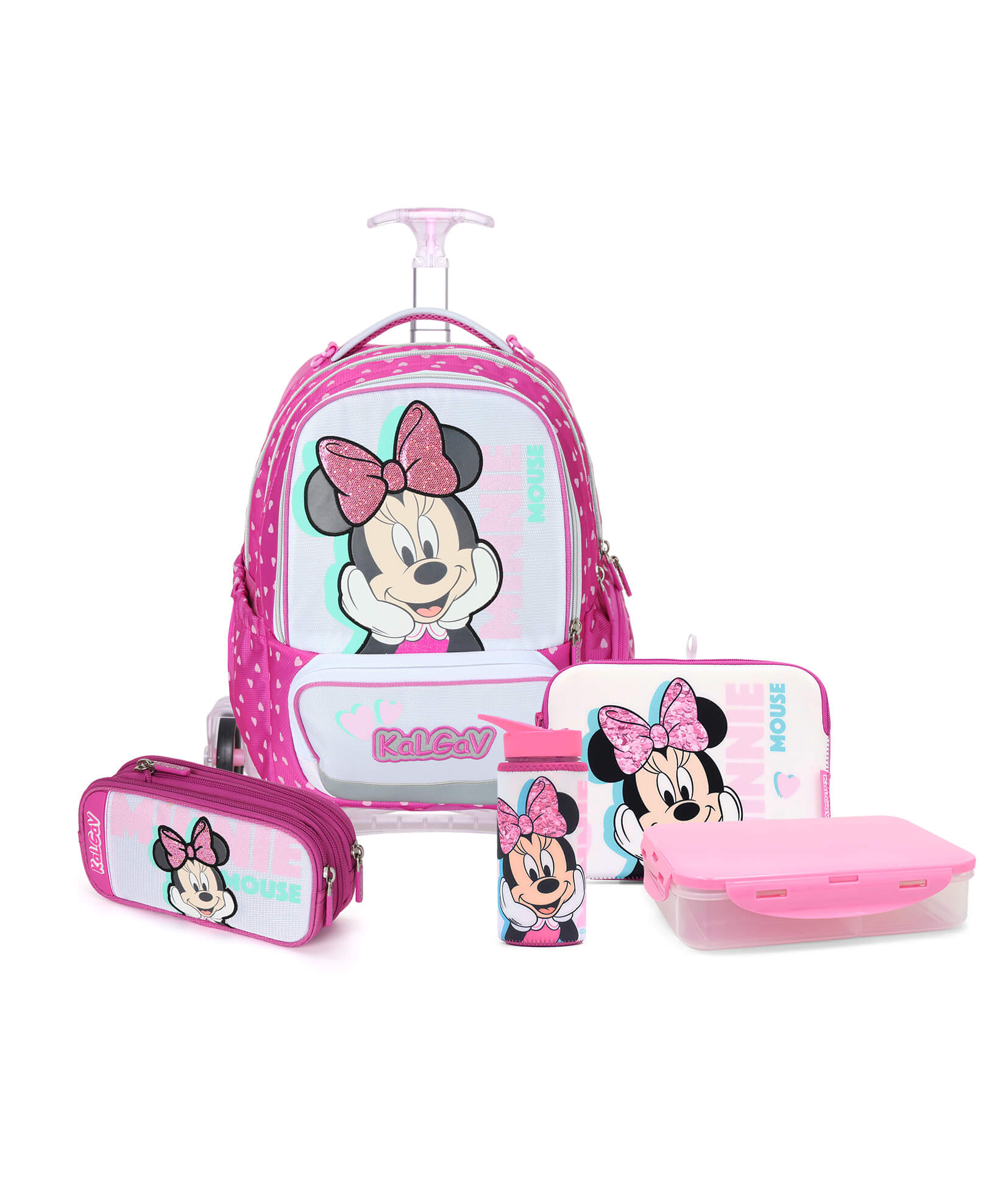 סט לכיתה א X-Fix Trolley מיני מאוס ורוד כהה