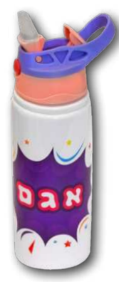 בקבוק פתח רחב מאלומיניום ופיה קפיצית 600 מ