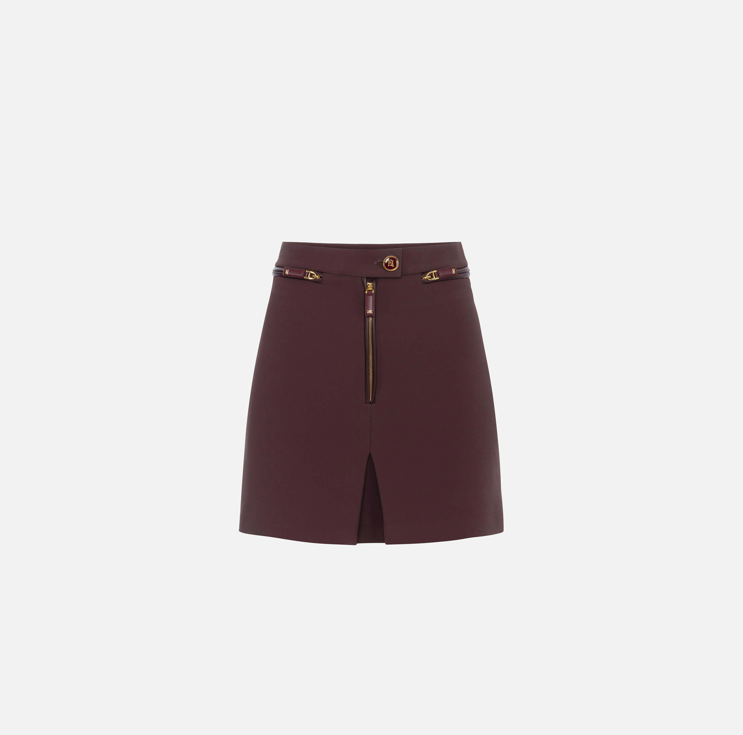 Skirt in double layer crêpe with zip