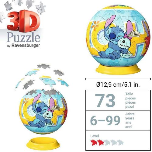 פאזל כדור תלת מימד 72 חלקים - סטיץ'