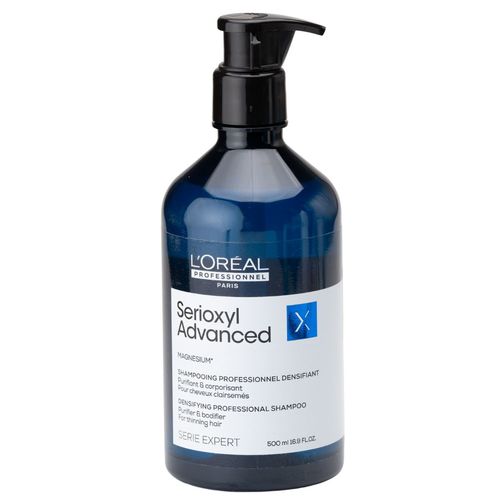 שמפו SERIOXYL לניקוי עמוק והענקת מראה נפח לשיער דליל לוריאל 500 מ