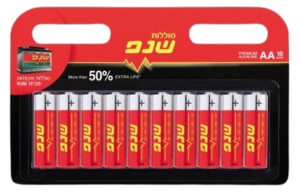 מארז 10 סוללות AA אלקליין 1.5V