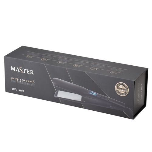 מחליק טיטניום מקצועי לשיער MASTER Headway עד 250 מעלות