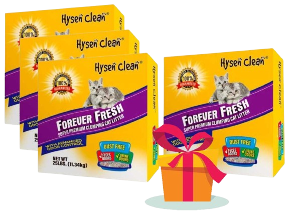מבצע 3+1 חול חתולים חול Forever Fresh מנטרל ריחות – 10X4 ליטר.