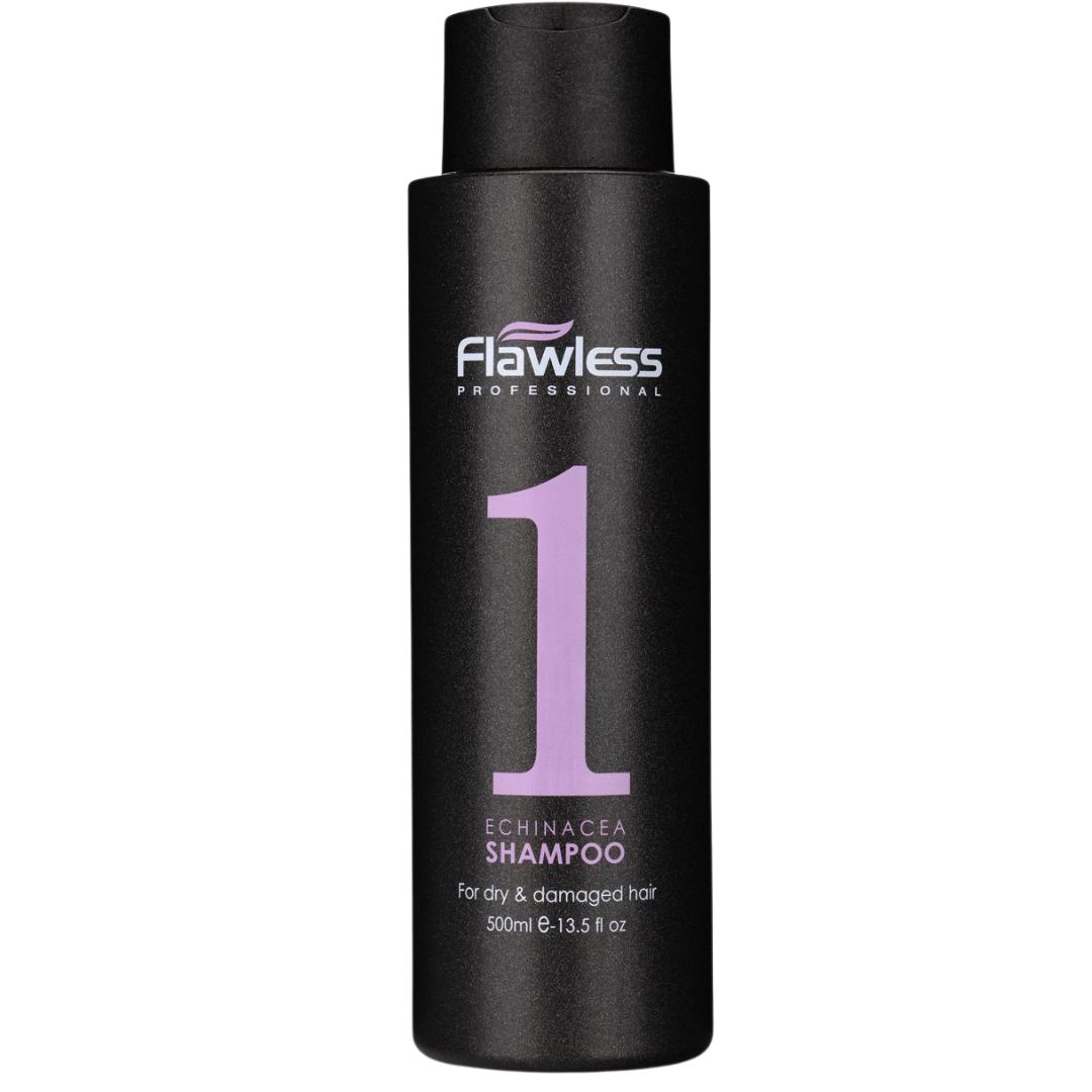 שמפו אכיניצאה  FLAWLESS לשיער יבש ופגום ללא מלחים פלואולס 500 מ"ל