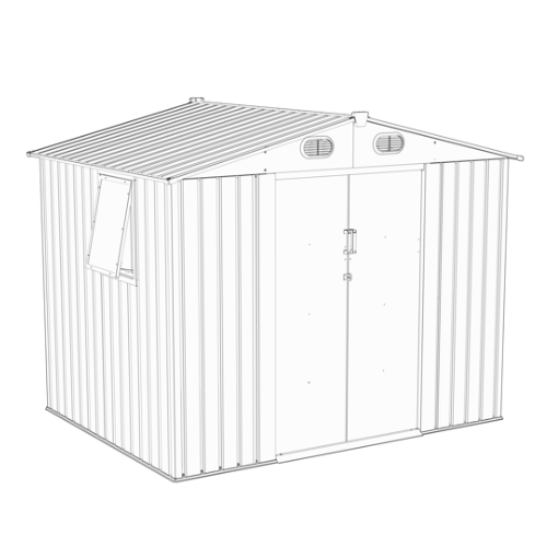 מחסן מתכת 2.47X1.93 דגם Garden Top T186