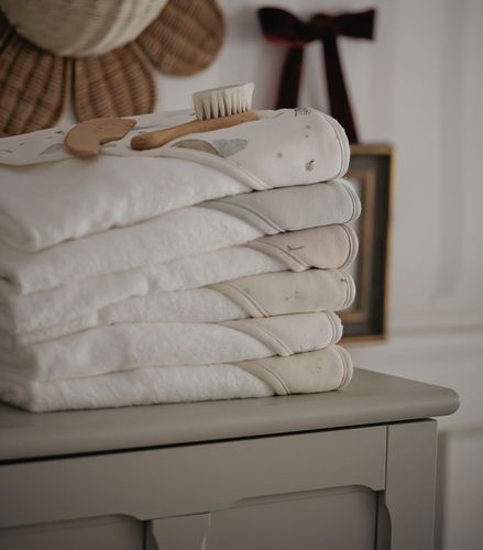 מגבת רחצה דו-שכבתית עם כובע עשויה מכותנת במבוק סופגת במיוחד - מסיבת תה