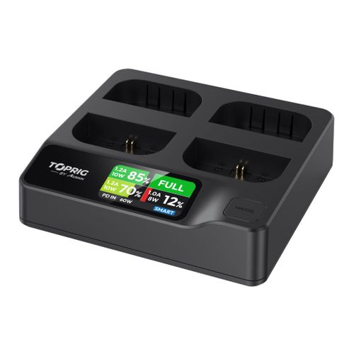 מטען מהיר ל4 סוללות Accsoon TOPRIG LP-E6 Fast Charger