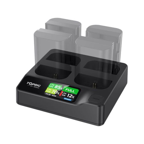 מטען מהיר ל4 סוללות Accsoon TOPRIG LP-E6 Fast Charger