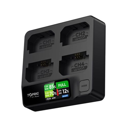 מטען מהיר ל4 סוללות Accsoon TOPRIG NP-FZ100 Fast Charger