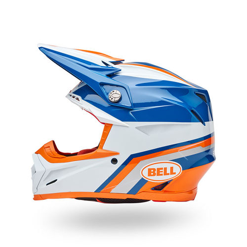 קסדת שטח BELL MOTO 9S FLEX כחול\כתום\לבן V25