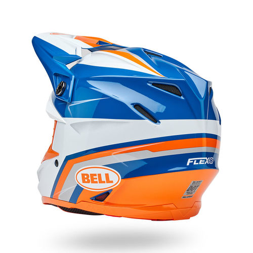 קסדת שטח BELL MOTO 9S FLEX כחול\כתום\לבן V25