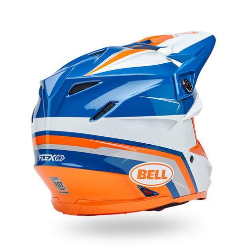 קסדת שטח BELL MOTO 9S FLEX כחול\כתום\לבן V25
