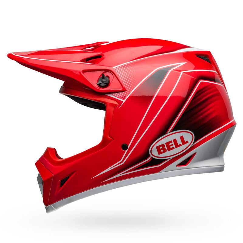קסדה לאופנוע BELL MX-9 MIPS V25 אדום\אפור\לבן