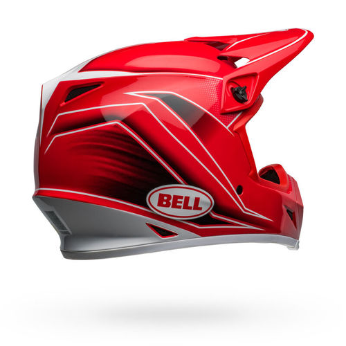 קסדה לאופנוע BELL MX-9 MIPS V25 אדום\אפור\לבן