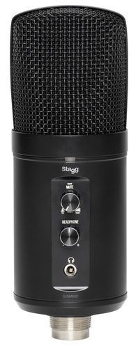 מיקרופון קונדנסר USB מתוצרת Stagg עם ממברנה כפולה 