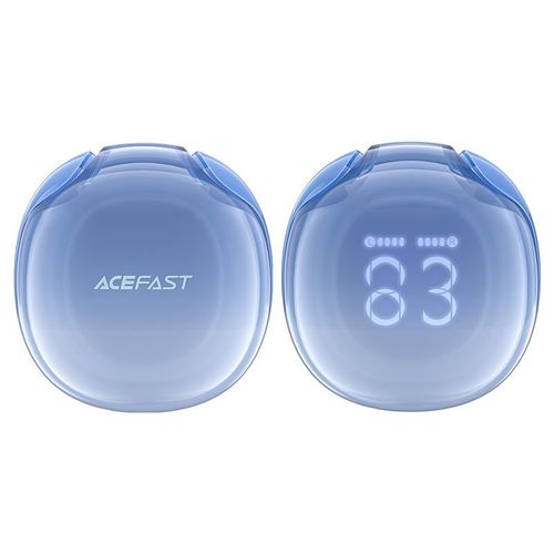 אוזניות אלחוטיות Bluetooth עם סינון רעשים, תצוגת LED חדשנית, עמידות למים, כחול