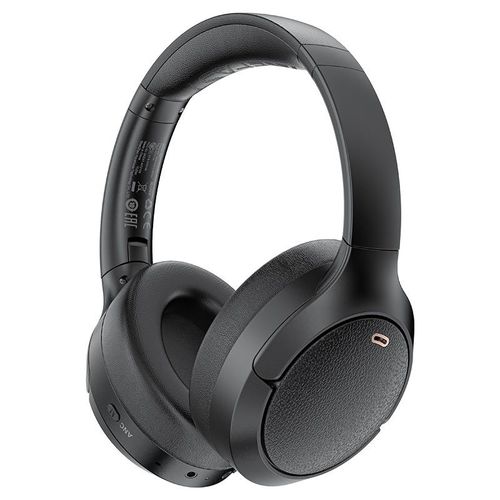 אוזניות אלחוטיות Bluetooth עם סינון רעשים אקטיבי, רמת אטימות IPX4, מתקפלות, שחור