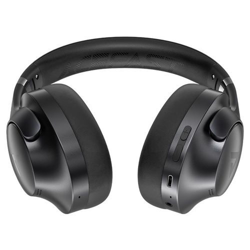 אוזניות אלחוטיות Bluetooth עם סינון רעשים אקטיבי, חיי סוללה ארוכים, מתקפלות, שחור