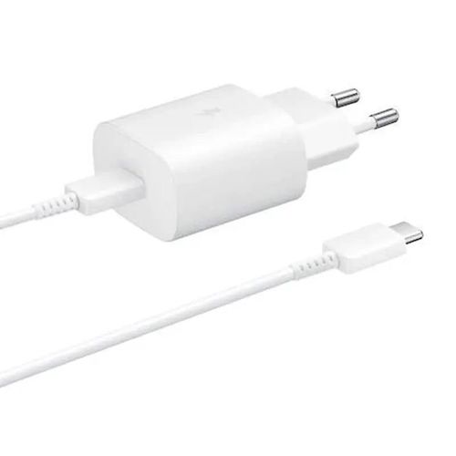  מטען 25W עם כבל PD Type-C (לבן) מבית Samsung יבואן רשמי סאני