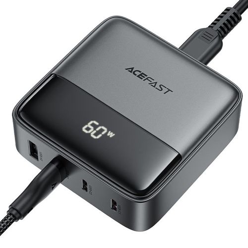מטען מפוצל שולחני חכם עם 2 יציאות USB-C ו-2 יציאות USB-A, עמדת טעינה מהירה לכל המכשירים בבית או במשרד