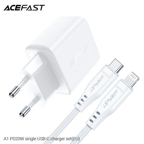 סט טעינה לאייפון, כולל מטען USB-C וכבל טעינה USB-C to Lightning