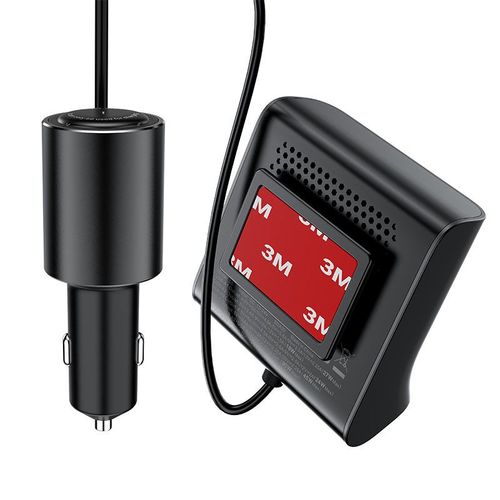 מטען מהיר לרכב מפוצל, 3 יציאות USB-A ויציאת USB-C, חיבור למצת הרכב, צג חיווי דיגיטלי
