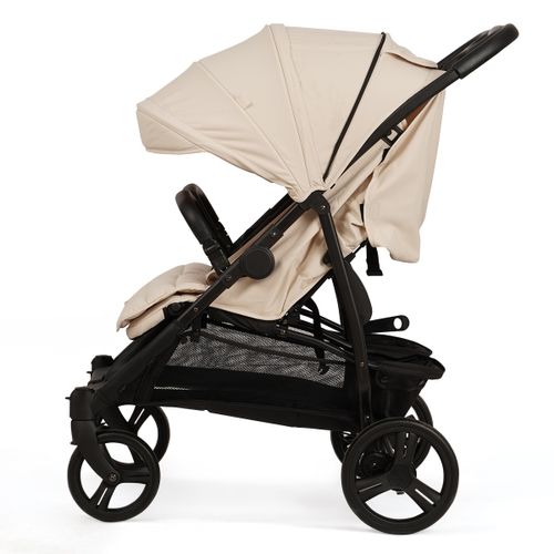 עגלת תאומים או אחים קלה עם ערכת ניובורן טווין פיקס - שחור